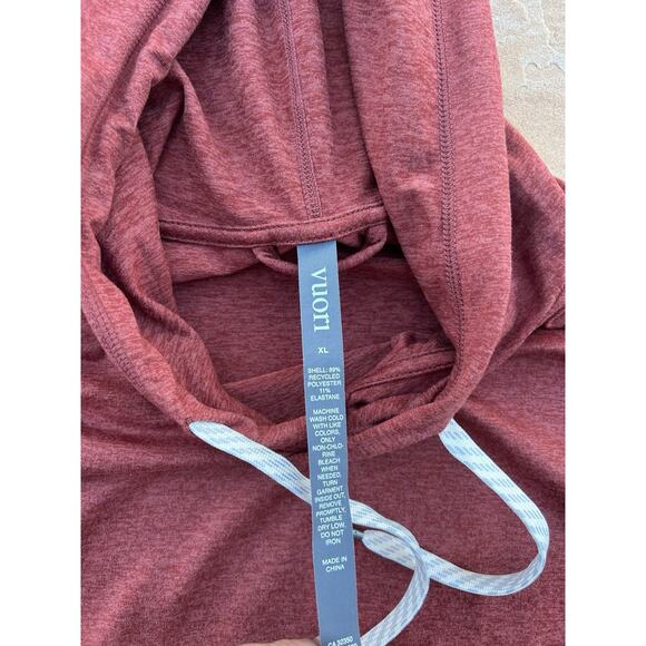Vuori Womens XL Halo Essential Hoodie Cropped Rust Athleisure VW226 - Picture 2 of 5